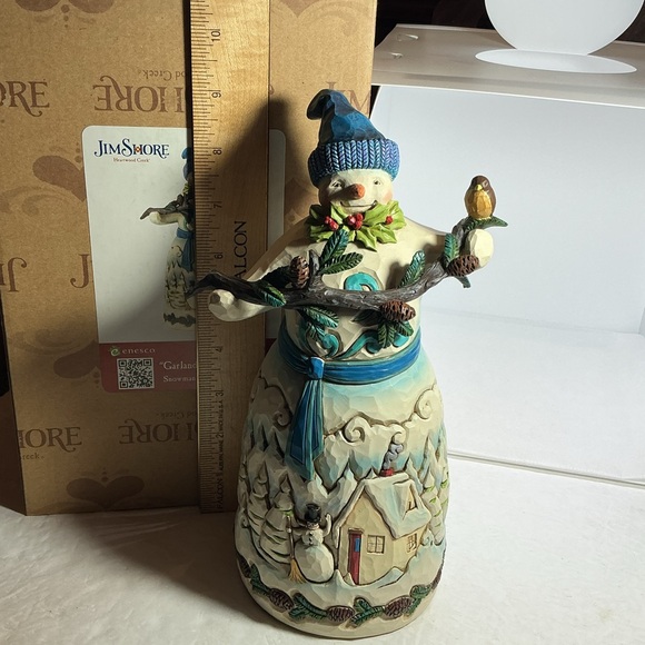 Jim Shore Heartwood Creek “Garlands of Glad Tidings” Snowman Figurine - Picture 11 of 12